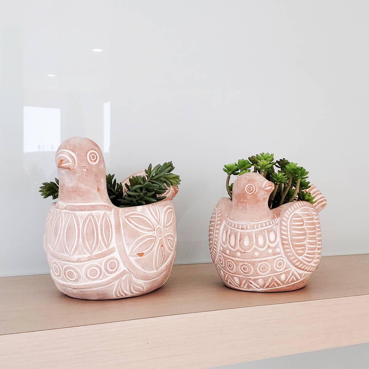 Handmade Terracotta Turtle Dove Planter, Indoor Succulent, Herb or Flower Pot | Housewarming Gift