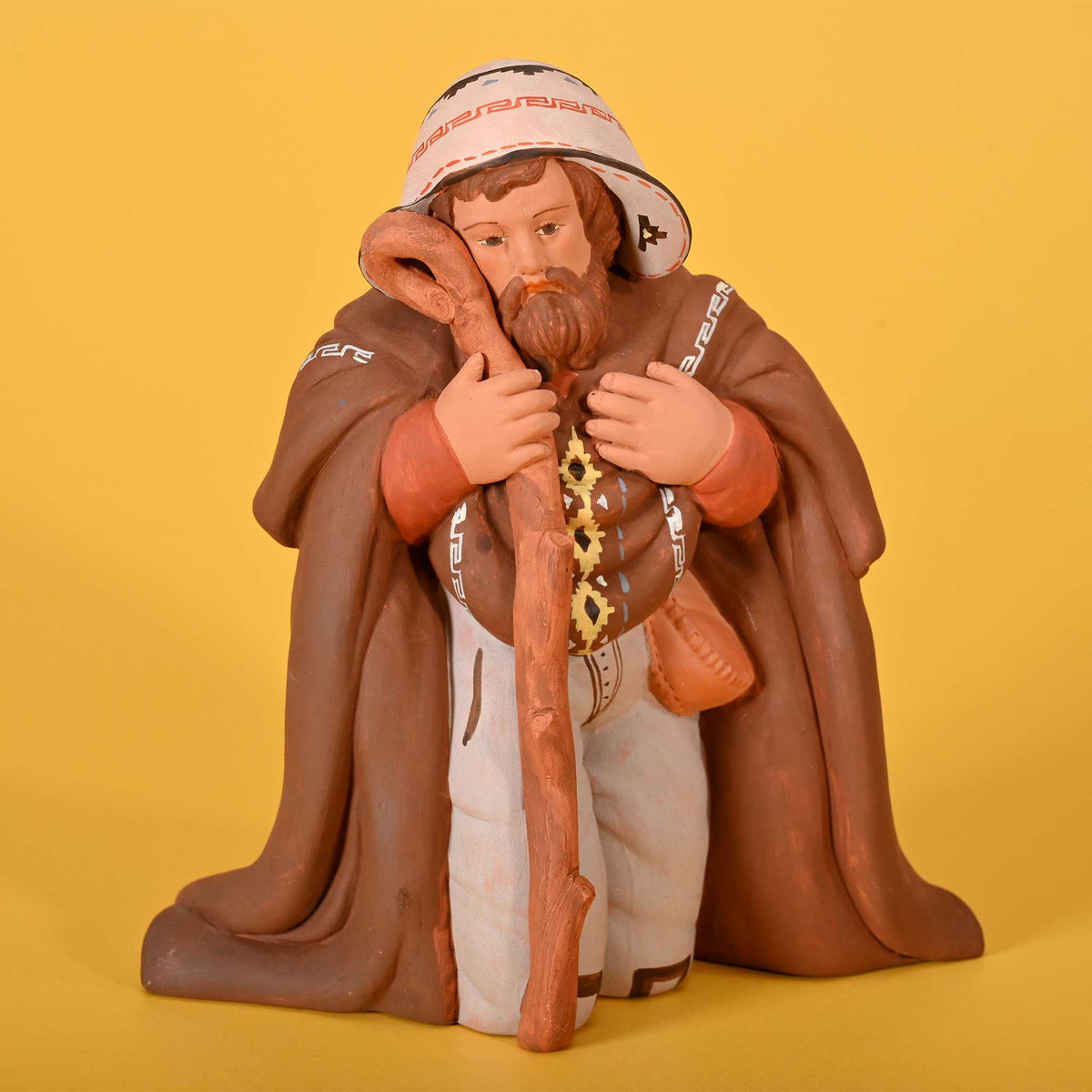 Holy Family and Llama, Fine Ceramic Nativity Set of 5 Christmas Decor