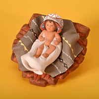 Holy Family and Llama, Fine Ceramic Nativity Set of 5 Christmas Decor