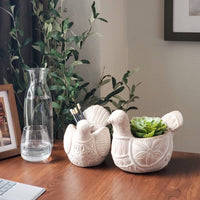 Handmade Terracotta Turtle Dove Planter, Indoor Succulent, Herb or Flower Pot | Housewarming Gift