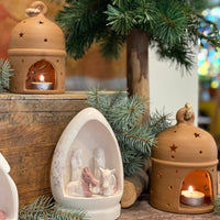 Traditional Ceramic Lantern, Outdoor Home Decor | 11-inch Terracotta from Nicaragua