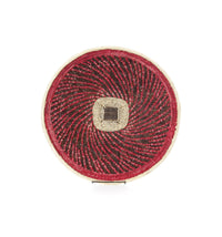 Handwoven BaTonga Pink Spiral Design Wall Basket, Home Decor Housewarming Gift for Her, Large