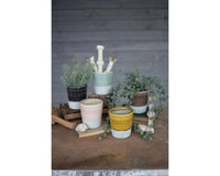 Set of 5 Ceramic Flower Pots, Handmade Colorful Indoor Planter for Succulents and Herbs, Housewarming Gift for Her