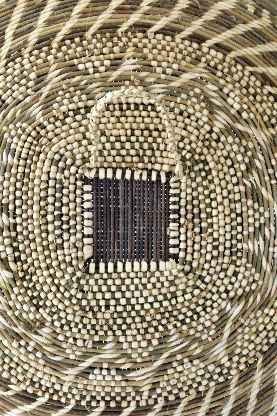 Handwoven BaTonga All-Natural Plateau Basket with Sun Pattern, Home Decor Gift for Her, Large