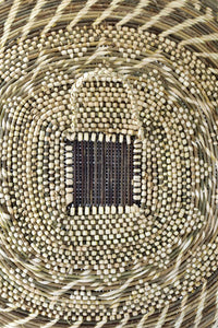 Handwoven BaTonga All-Natural Plateau Basket with Sun Pattern, Home Decor Gift for Her, Large