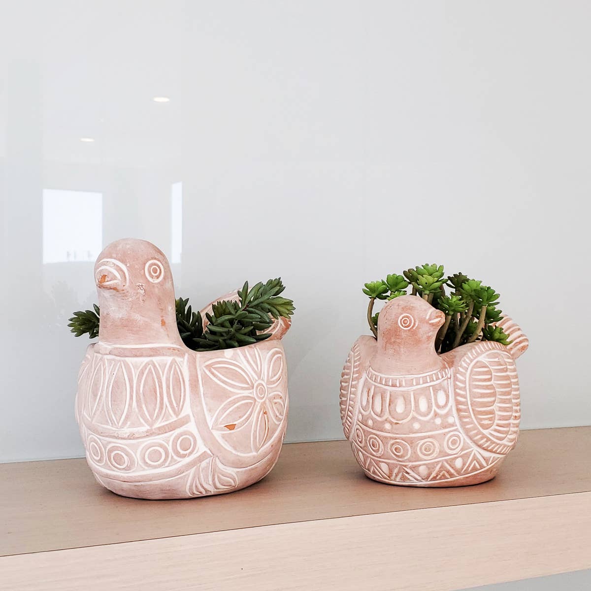 Handmade Terracotta Spotted Dove Planter, Indoor Succulent, Herb or Flower Pot | Housewarming Gift