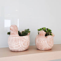Handmade Terracotta Spotted Dove Planter, Indoor Succulent, Herb or Flower Pot | Housewarming Gift