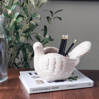 Handmade Terracotta Turtle Dove Planter, Indoor Succulent, Herb or Flower Pot | Housewarming Gift