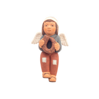 Angel & Horn - Fine Ceramic Wall Figurine Home Decor or Ornament, Housewarming Gift for Her