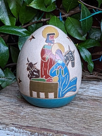 Holy Family with Animals Luminary, Handmade Ceramic Home Decor from Nicaragua, Housewarming Gift
