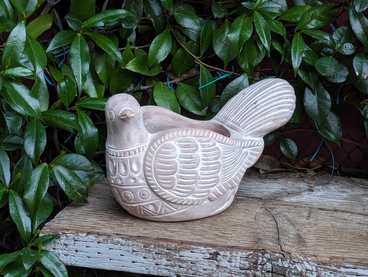 Handmade Terracotta Turtle Dove Planter, Indoor Succulent, Herb or Flower Pot | Housewarming Gift