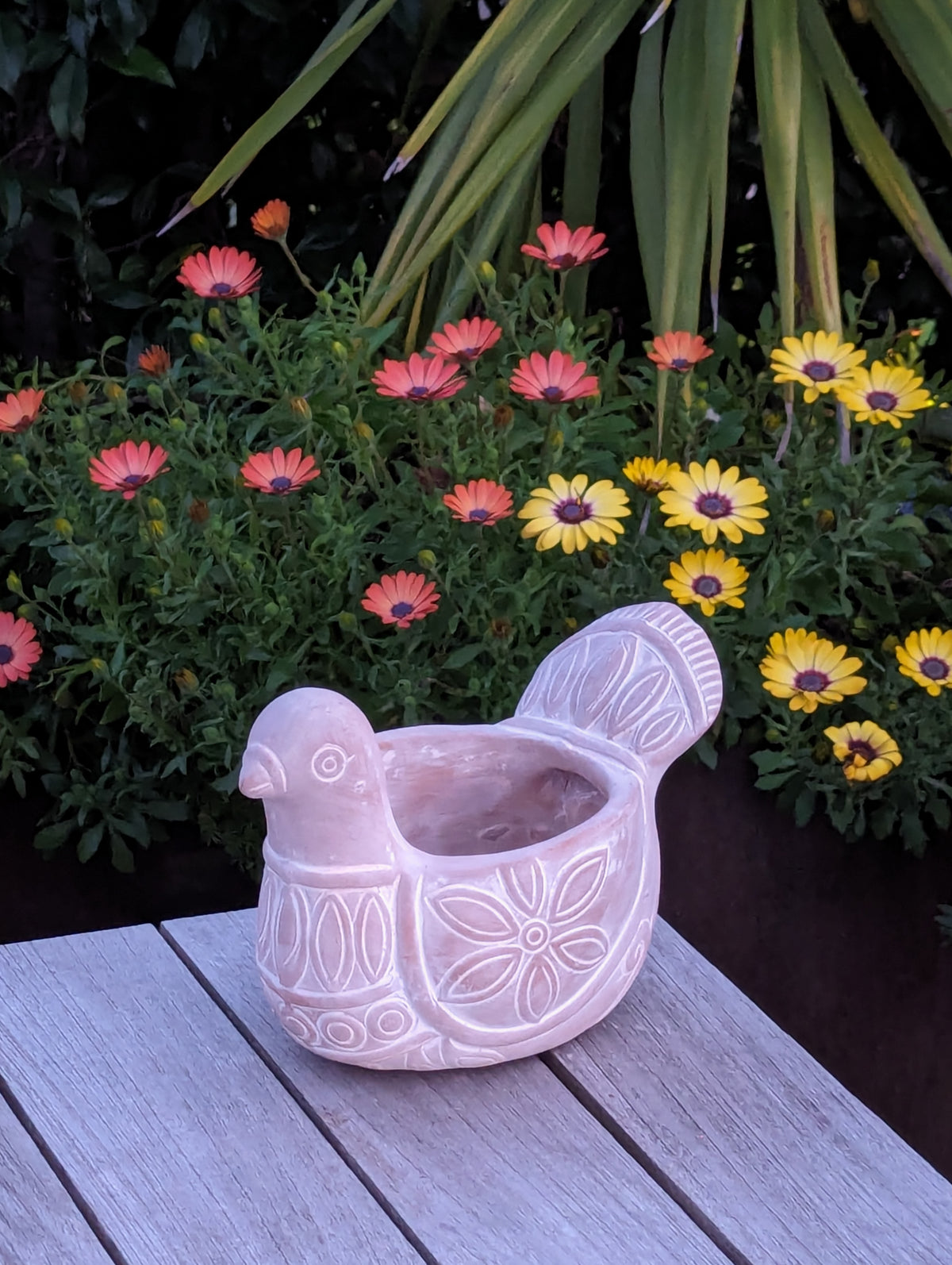 Handmade Terracotta Spotted Dove Planter, Indoor Succulent, Herb or Flower Pot | Housewarming Gift