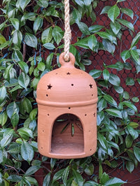 Traditional Ceramic Lantern, Outdoor Home Decor | 11-inch Terracotta from Nicaragua