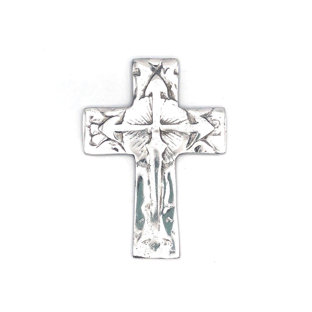 Recycled Aluminum Cross with Arrows  Home Decor, Housewarming Gift for Her