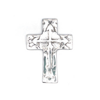 Recycled Aluminum Cross with Arrows  Home Decor, Housewarming Gift for Her