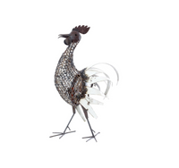 Strutting Rooster Sculpture, Handmade Zimbabwe Home Decor - Recycled Metal, Housewarming Gift for Her