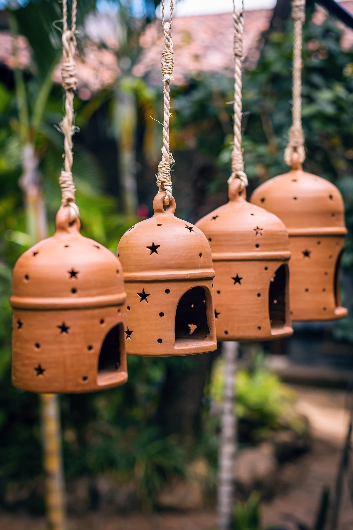 Traditional Ceramic Lantern, Outdoor Home Decor | 11-inch Terracotta from Nicaragua