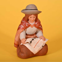 Holy Family and Llama, Fine Ceramic Nativity Set of 5 Christmas Decor