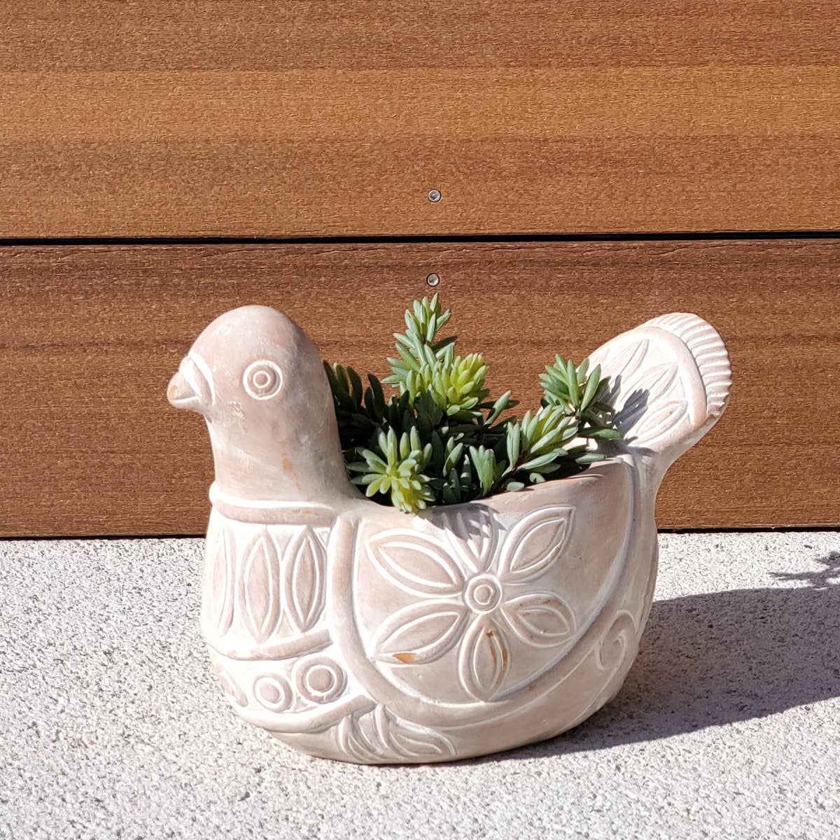 Handmade Terracotta Spotted Dove Planter, Indoor Succulent, Herb or Flower Pot | Housewarming Gift
