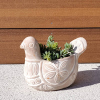 Handmade Terracotta Spotted Dove Planter, Indoor Succulent, Herb or Flower Pot | Housewarming Gift