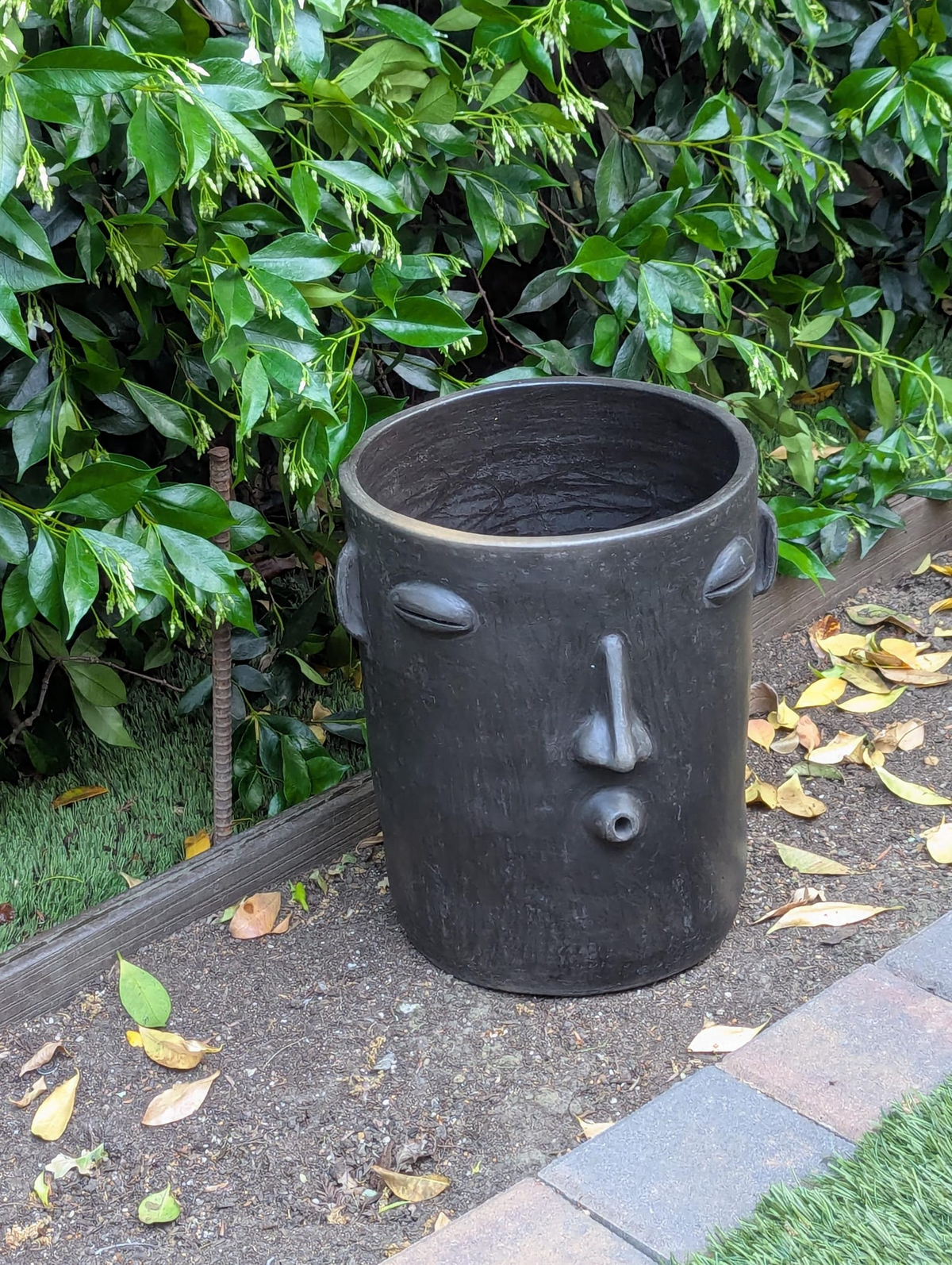 Big Face Planter & Whistler Flower Pot, Handmade Mexican Pottery of Atzompa Mexico, Indoor Outdoor Home Decor