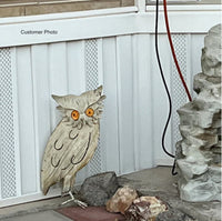 Bronze Owl Garden Decor & Metal Owl Statue, Outdoor Owl Decoration Yard Decor, Metal Owl Sculpture Home Decor Figurine