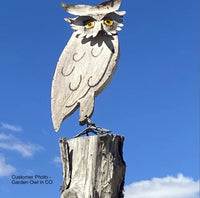 Bronze Owl Garden Decor & Metal Owl Statue, Outdoor Owl Decoration Yard Decor, Metal Owl Sculpture Home Decor Figurine