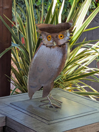 Bronze Owl Garden Decor & Metal Owl Statue, Outdoor Owl Decoration Yard Decor, Metal Owl Sculpture Home Decor Figurine