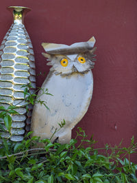 Bronze Owl Garden Decor & Metal Owl Statue, Outdoor Owl Decoration Yard Decor, Metal Owl Sculpture Home Decor Figurine