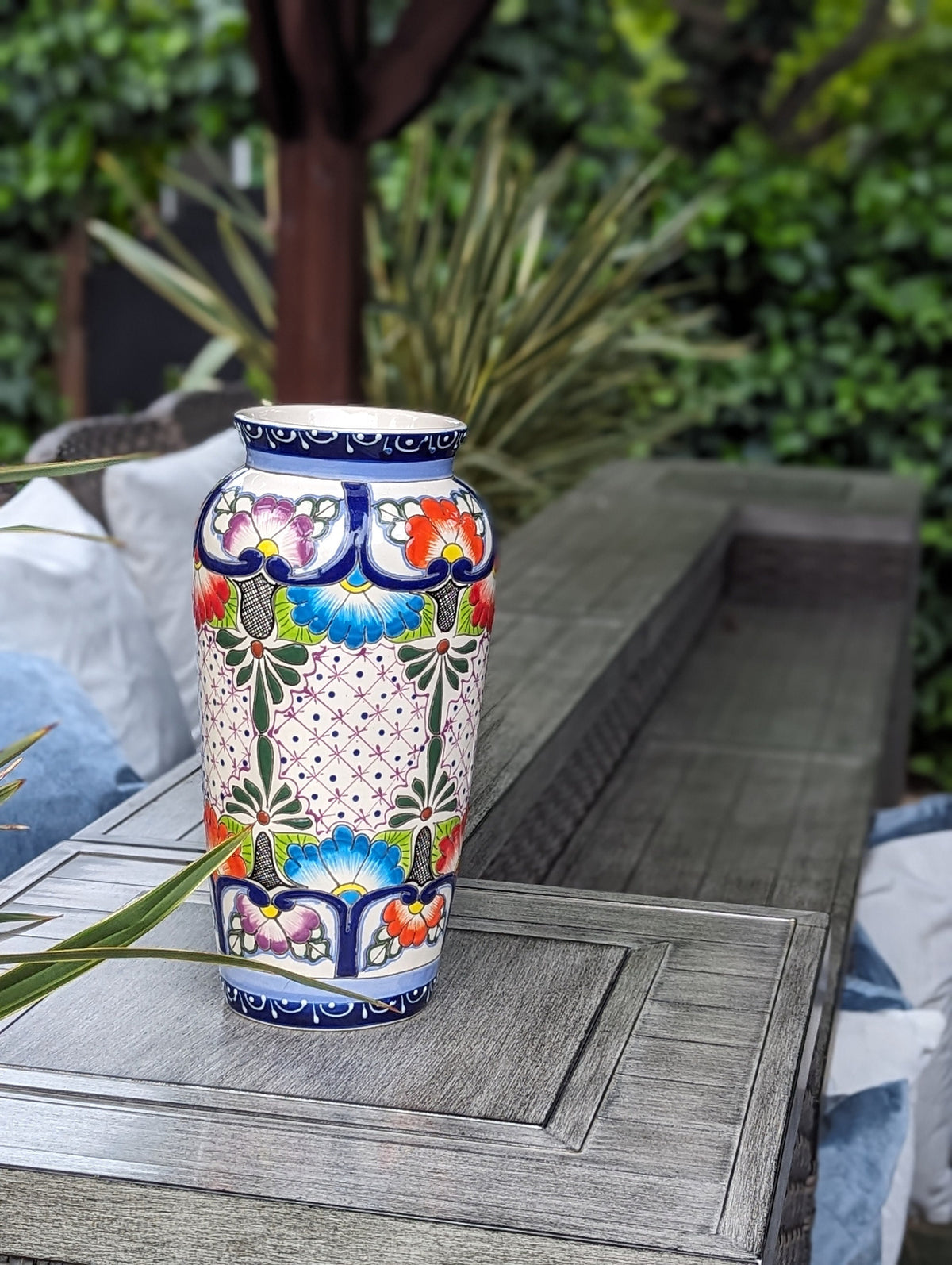 Pre-Order | Ceramic Talavera Vase is Exquisite Handmade Mexican Pottery | Decorative Floral Vase is Gorgeous Home Decor | Ships 3-25