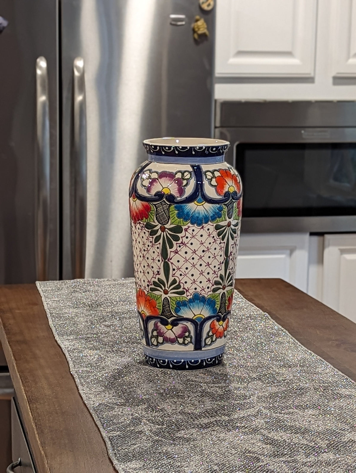 Pre-Order | Ceramic Talavera Vase is Exquisite Handmade Mexican Pottery | Decorative Floral Vase is Gorgeous Home Decor | Ships 3-25