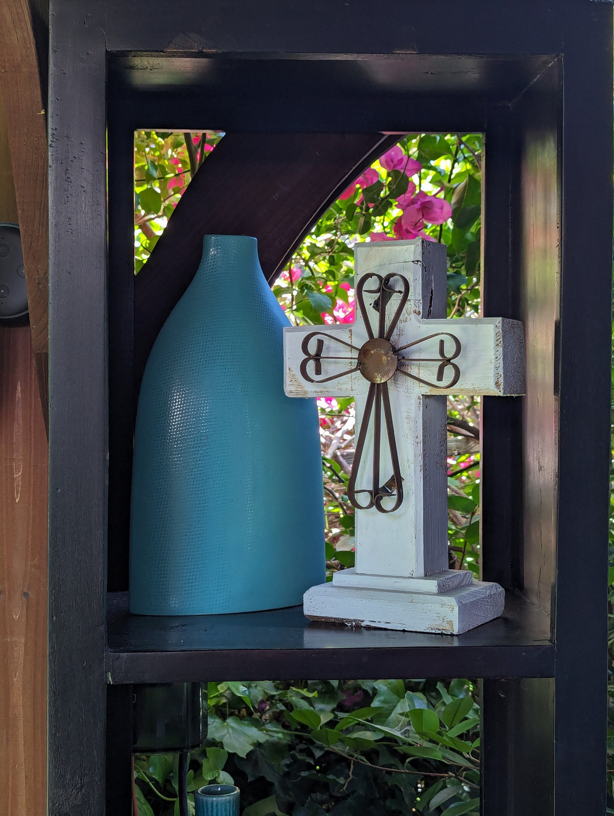 White Wooden Cross Decor & Mexican Art | Decorative Cross is Indoor Home Decor Handmade by Skilled Craftsman in Mexico