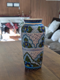 Ceramic Talavera Vase is Exquisite Handmade Mexican Pottery | Decorative Floral Vase is Gorgeous Home Decor & Centerpiece