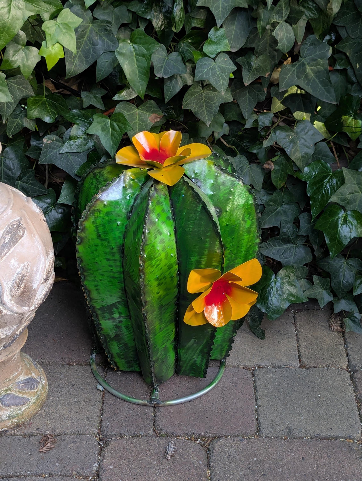 Cactus Garden Decor | Cactus Decorations for Your Yard or Home are Hand Painted Lifelike Metal Cactus - Mexican Yard Art to Enjoy at Home
