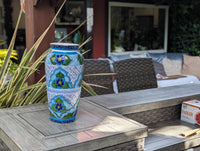 Ceramic Talavera Vase is Exquisite Handmade Mexican Pottery | Decorative Floral Vase is Gorgeous Home Decor & Centerpiece