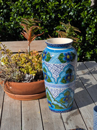 Ceramic Talavera Vase is Exquisite Handmade Mexican Pottery | Decorative Floral Vase is Gorgeous Home Decor & Centerpiece