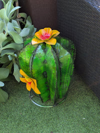 Cactus Garden Decor | Cactus Decorations for Your Yard or Home are Hand Painted Lifelike Metal Cactus - Mexican Yard Art to Enjoy at Home