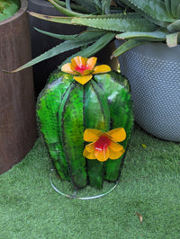 Cactus Garden Decor | Cactus Decorations for Your Yard or Home are Hand Painted Lifelike Metal Cactus - Mexican Yard Art to Enjoy at Home