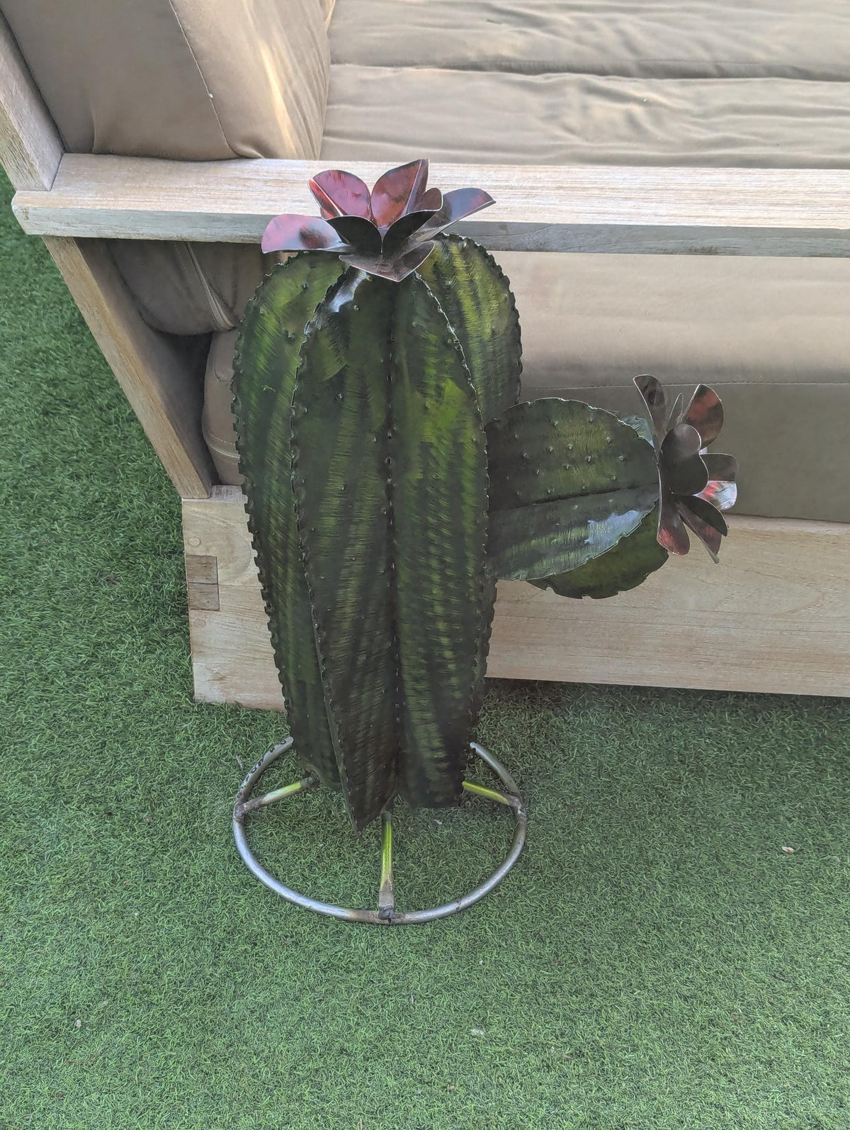 Cactus Garden Decor | Cactus Decorations for Your Yard or Home are Hand Painted Lifelike Metal Cactus - Mexican Yard Art to Enjoy at Home