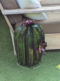 Cactus Family Garden Decor | 3 Cactus Decorations for Your Yard or Home | Hand Painted Lifelike Metal Cactus is Stunning Mexican Garden Art