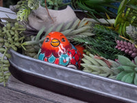 Birdie Home Decor | Ceramic Talavera Mexican Pottery is Lovely Bird Statue to use as Colorful Bird Art for Home, Porch, Yard or Garden Decor