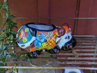 Cow Planter Talavera Pottery | Use Ceramic Cow Flower Pot for Outdoor or Indoor Plants, Handmade Cow Gifts