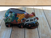 Cow Planter Talavera Pottery | Use Ceramic Cow Flower Pot for Outdoor or Indoor Plants, Handmade Cow Gifts