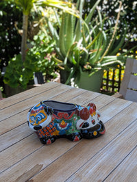Cow Planter Talavera Pottery | Use Ceramic Cow Flower Pot for Outdoor or Indoor Plants, Handmade Cow Gifts