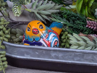 Birdie Home Decor | Ceramic Talavera Mexican Pottery is Lovely Bird Statue to use as Colorful Bird Art for Home, Porch, Yard or Garden Decor