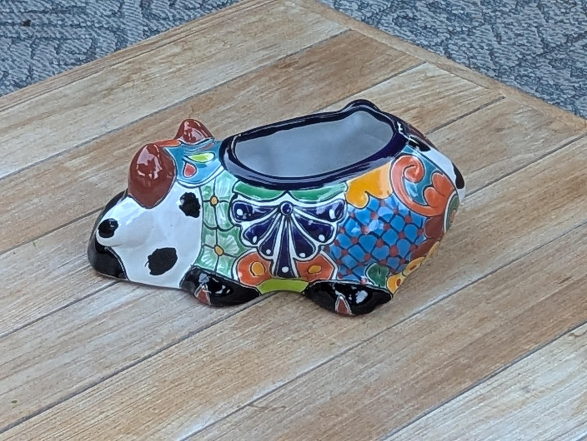 Cow Planter Talavera Pottery | Use Ceramic Cow Flower Pot for Outdoor or Indoor Plants, Handmade Cow Gifts