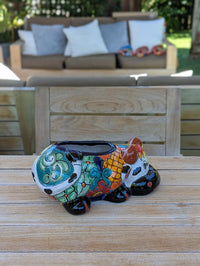 Cow Planter Talavera Pottery | Use Ceramic Cow Flower Pot for Outdoor or Indoor Plants, Handmade Cow Gifts
