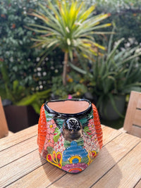 Talavera Snail Planter: Authentic Hand-Painted Mexican Pottery