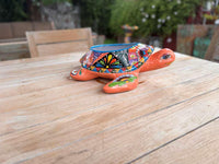 Handmade Talavera Turtle Planter: Mexican Pottery Garden Decor