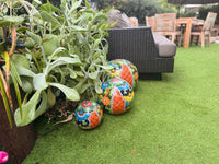 Talavera Garden Spheres - Handmade Mexican Yard Art Decor (Set of 3)